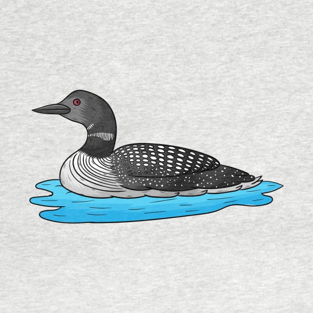 Loon bird cartoon illustration by Cartoons of fun